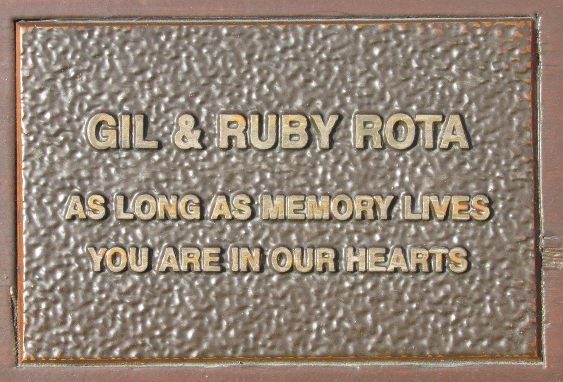Gill and Ruby Rota - Revelstoke, British Columbia - Dedicated Benches ...