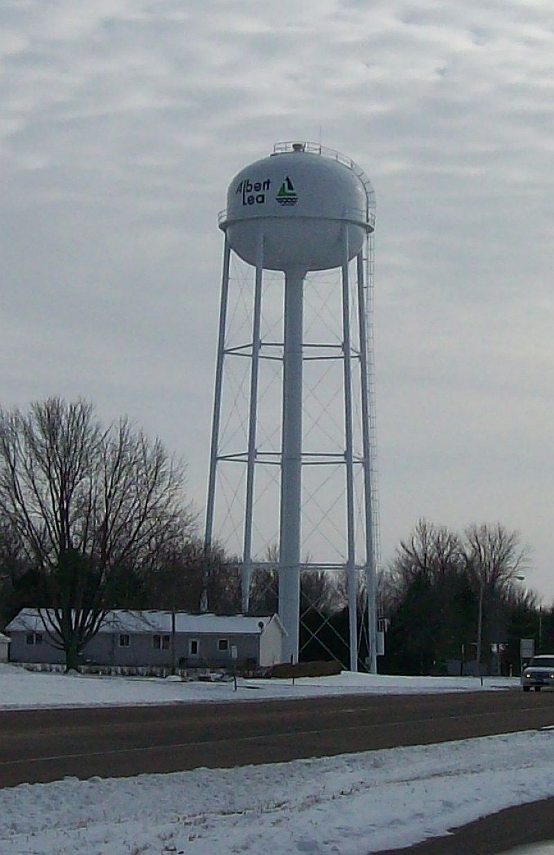 West Water Tower in Albert Lea, MN (Google Maps)