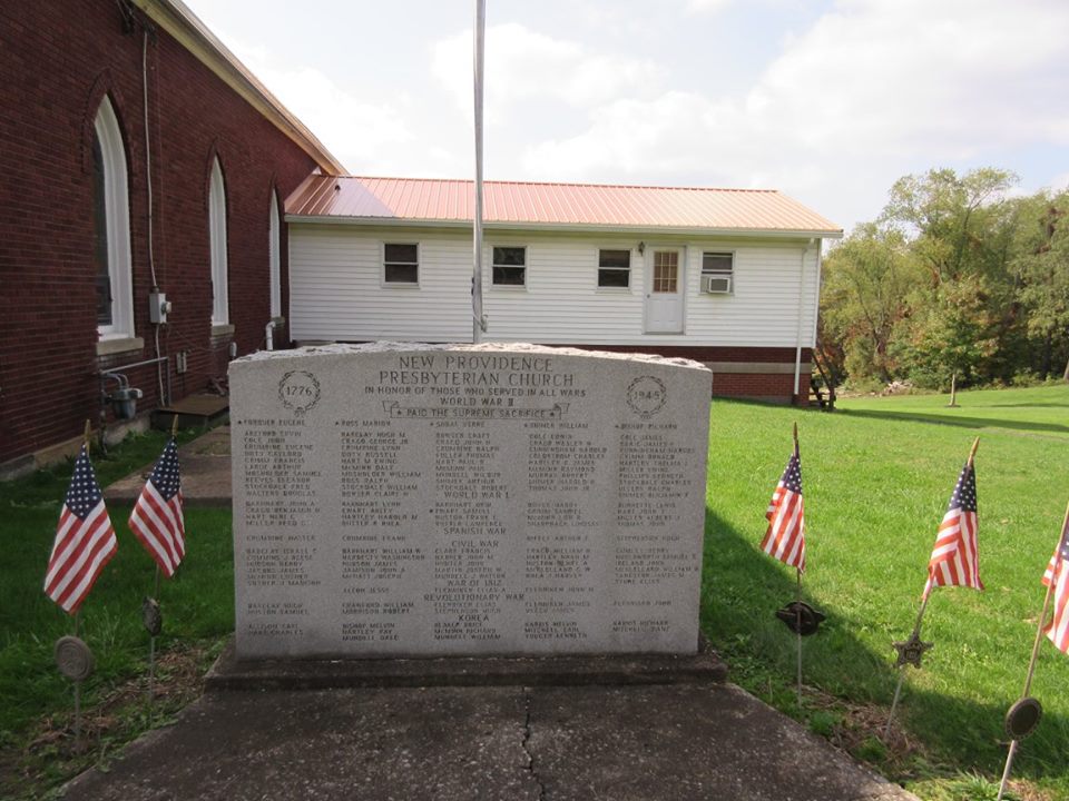 New Providence Presbyterian Church Veteran's Memorial Carmichaels